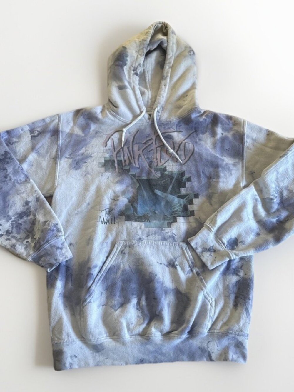 Pink Floyd The Wall Sweatshirt Hoodie Tie Dye Retro Band Tee Size Small